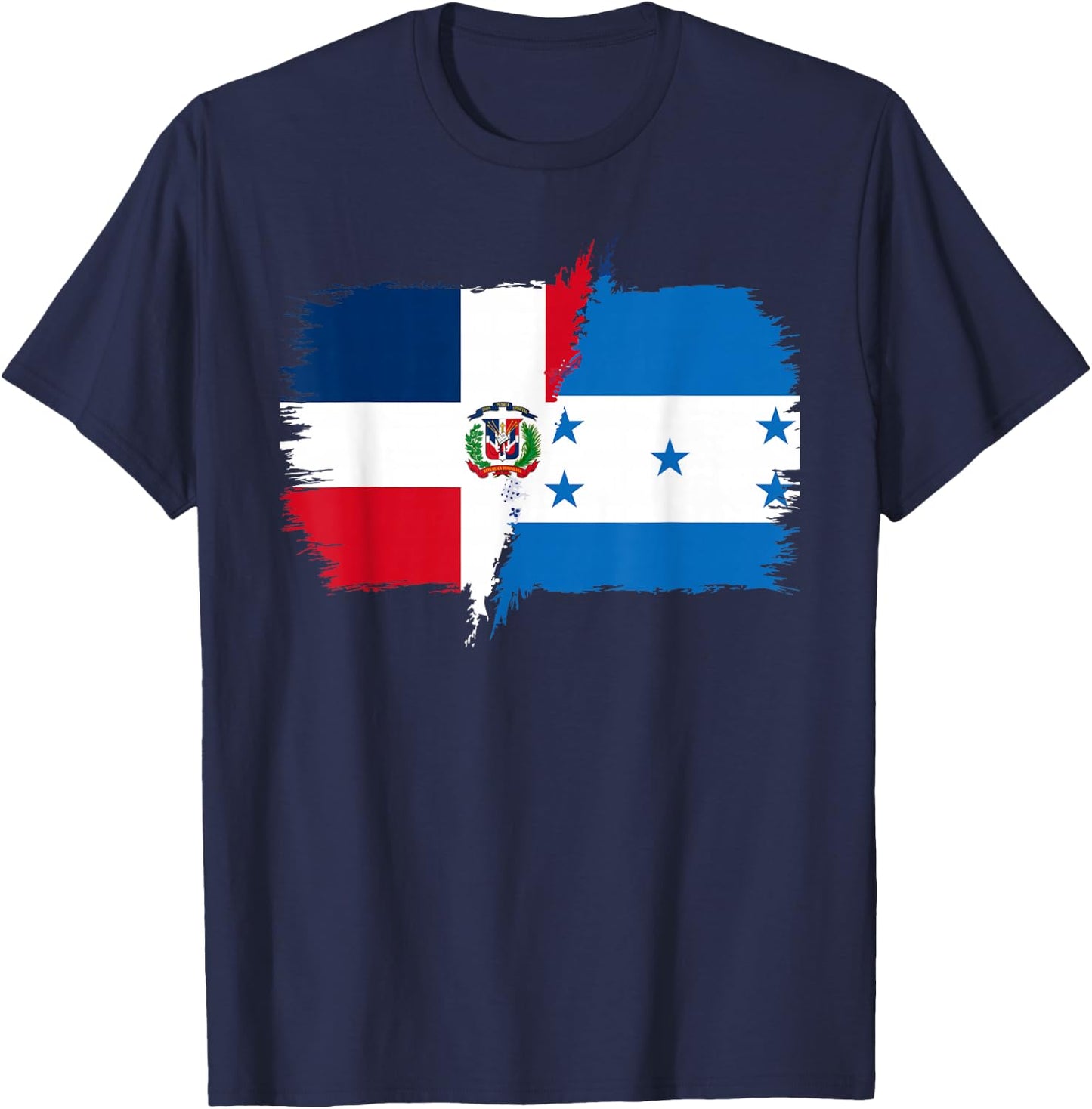 Half Dominican Half Honduran Dominican Republic Honduras T-Shirt - T-Shirt | Navy
