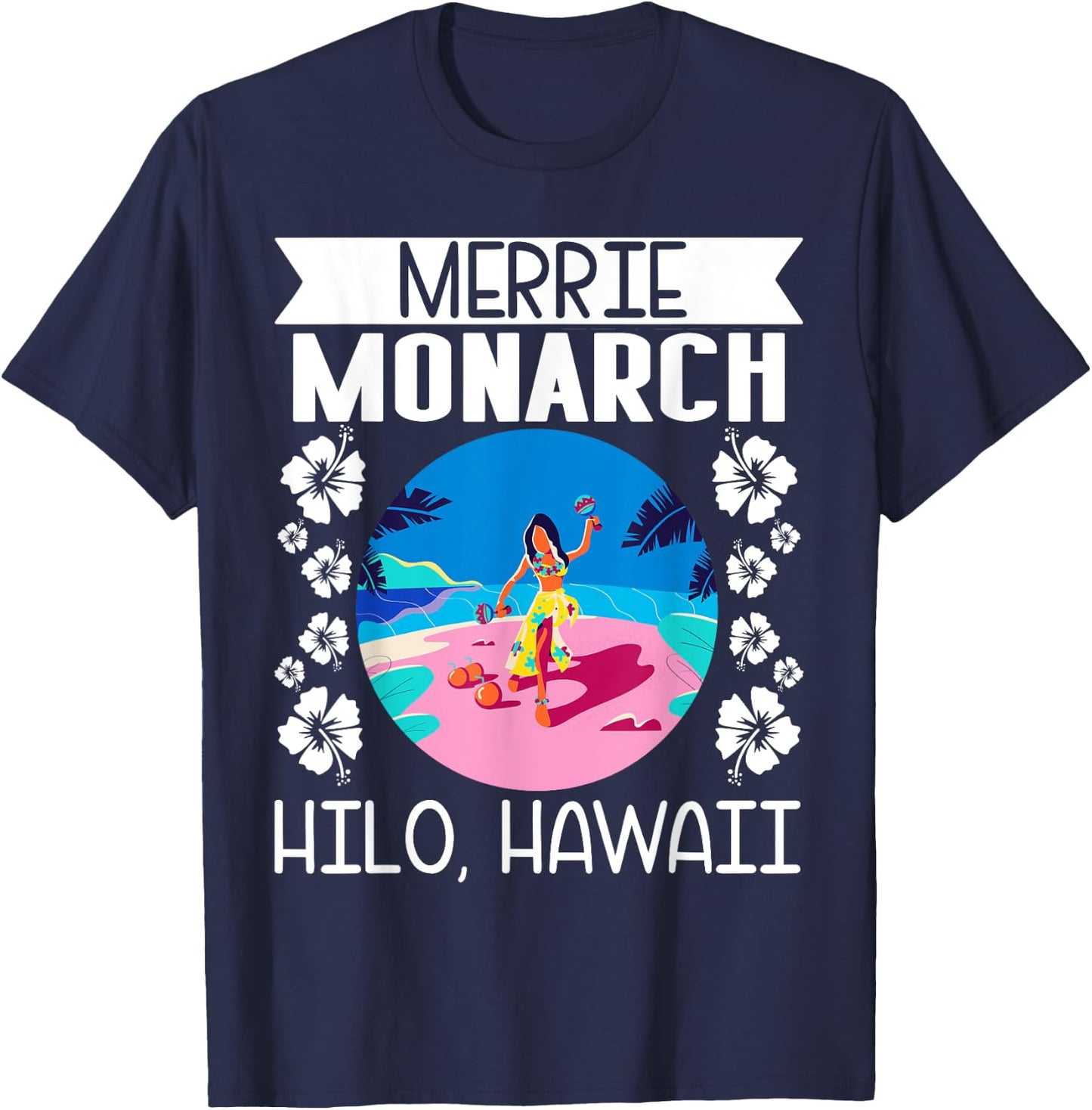 Islands Vintage Merrie Monarch T-Shirt - T-Shirt | Navy
