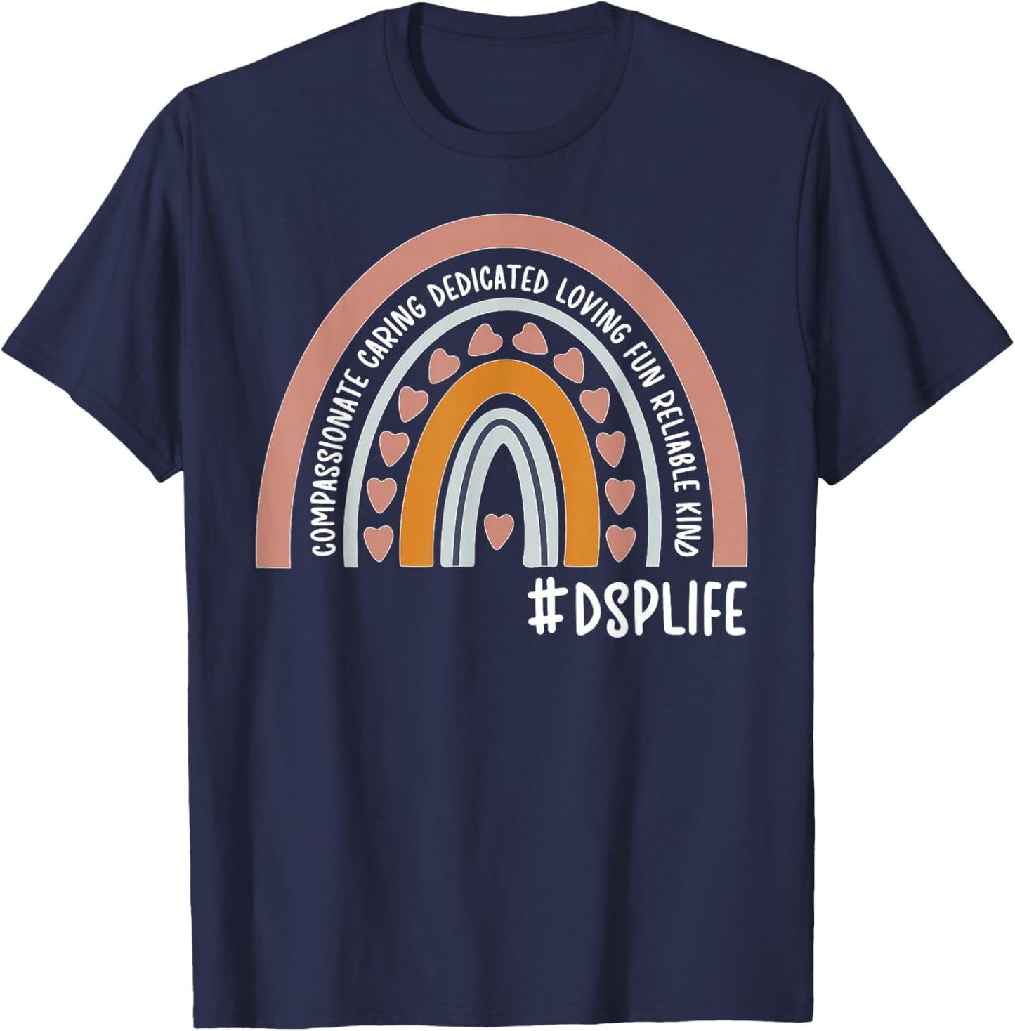 DSP Life Direct Support Professional Rainbow T-Shirt - T-Shirt | Navy