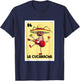 La Cucaracha Mexican Bingo Card Cockroach With Taco & Beer T-Shirt - T-Shirt | Navy