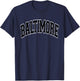 Baltimore Arched Text T-Shirt - T-Shirt | Navy