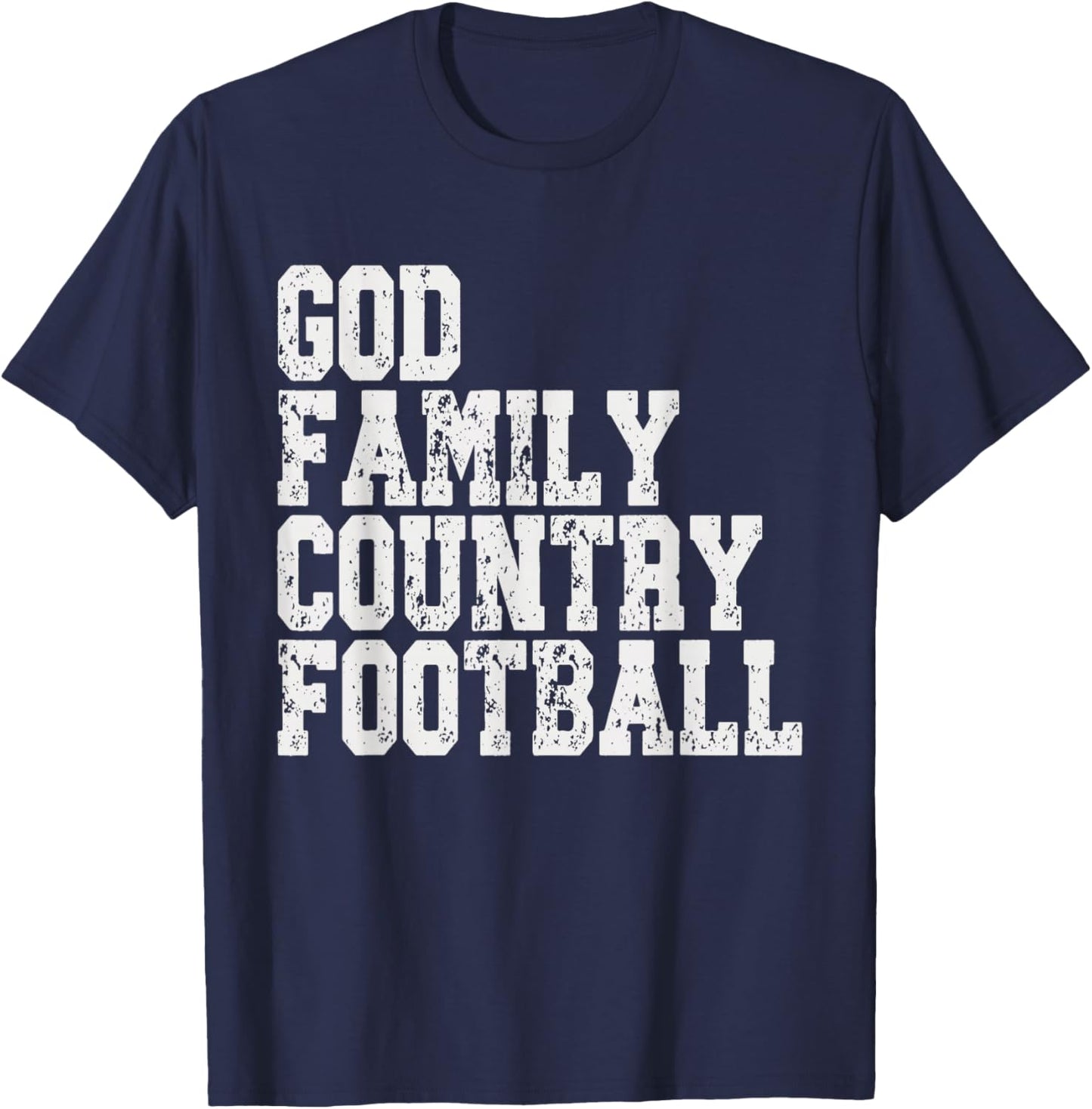 Vintage God Family Country Football , Women, & Kids T-Shirt - T-Shirt | Navy
