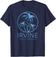 Irvine Orange County California Anaheim Retro Beach 949 OC T-Shirt - T-Shirt | Navy