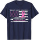 In This Family Nobody Fights Alone Pink Ribbon Breast Cancer T-Shirt - T-Shirt | Navy