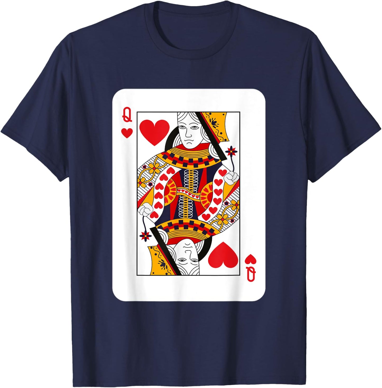 Queen of Hearts Playing Cards Halloween Costume Deck Cards T-Shirt - T-Shirt | Navy