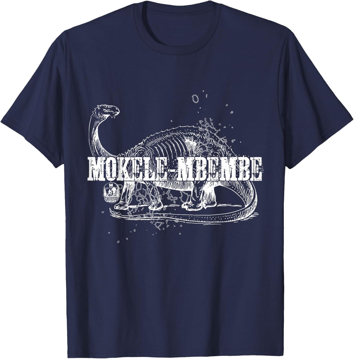 Mokele Mbembe The Living Dinosaur of Africa Monster Cryptid T-Shirt - T-Shirt | Navy
