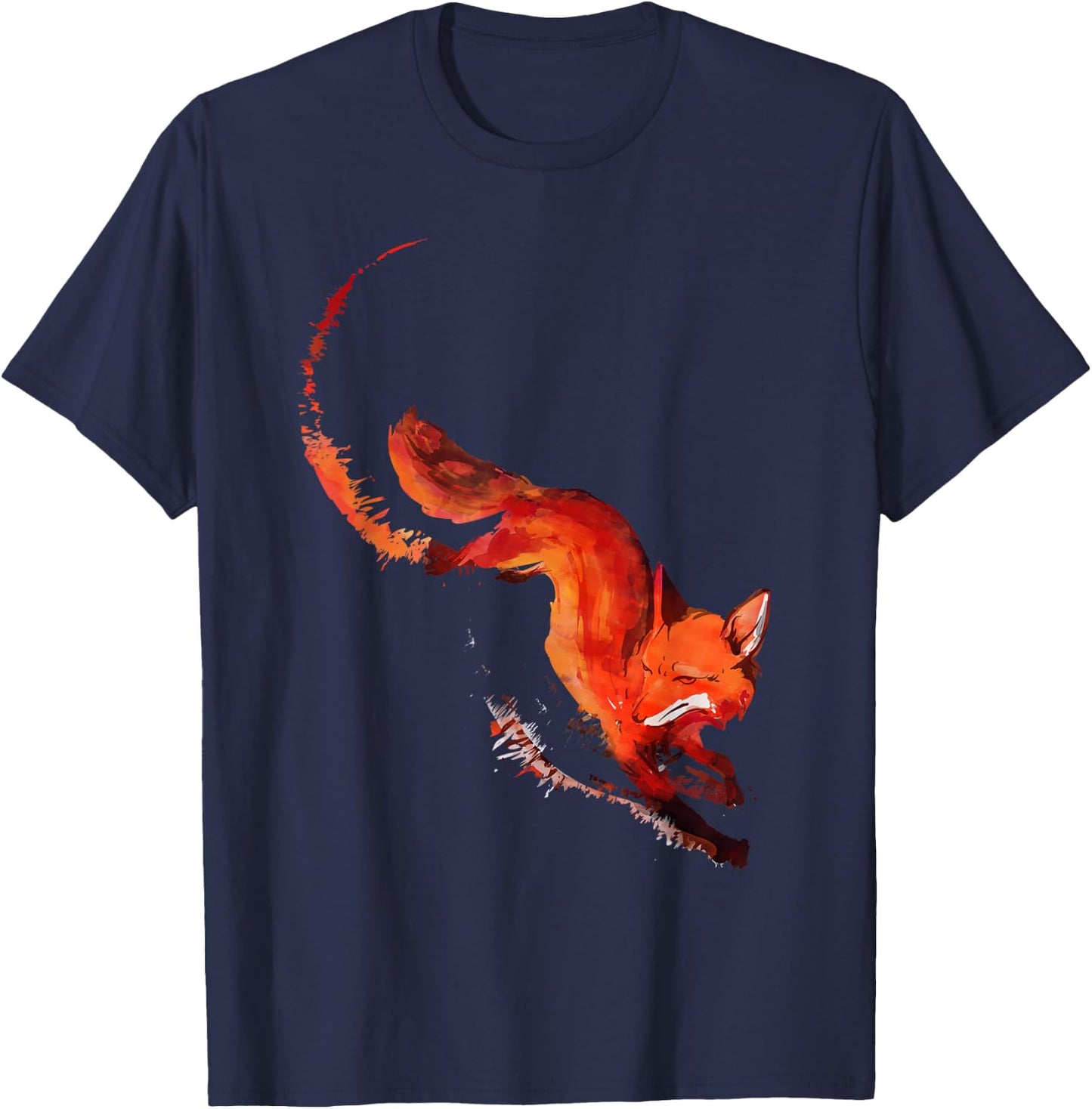 Hunting Fox Nature Adventure T-Shirt - T-Shirt | Navy