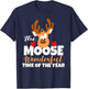 The Moose Wonderful Time Of The Year Funny Christmas Gift T-Shirt - T-Shirt | Navy