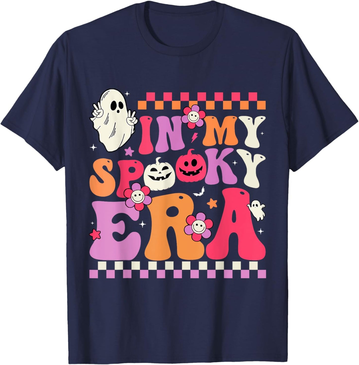In My Spooky Era Women Men Kids Halloween Pumpkin Funny T-Shirt - T-Shirt | Navy