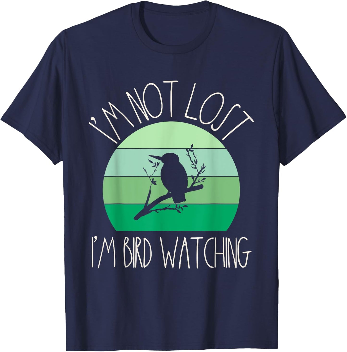 Funny Birder Retro Women Birding Ornithology Bird Watcher T-Shirt - T-Shirt | Navy