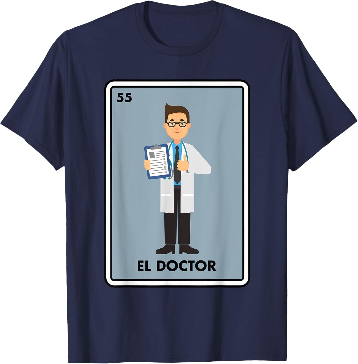 Mexican The Doctor Medical El Doctor Mexican Bingo Card T-Shirt - T-Shirt | Navy
