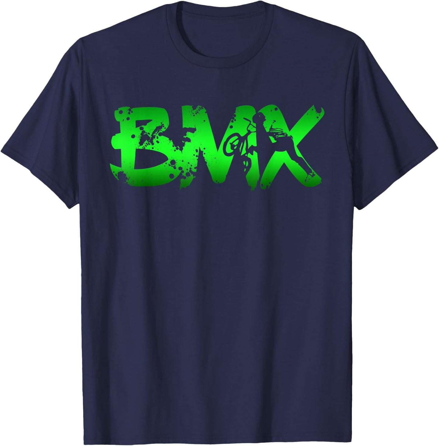 Distressed BMX Shirt Women Kids & Bike Riders T-Shirt - T-Shirt | Navy