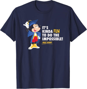 Disney Mickey Mouse Graduation New Grad Do The Impossible T-Shirt - T-Shirt | Navy