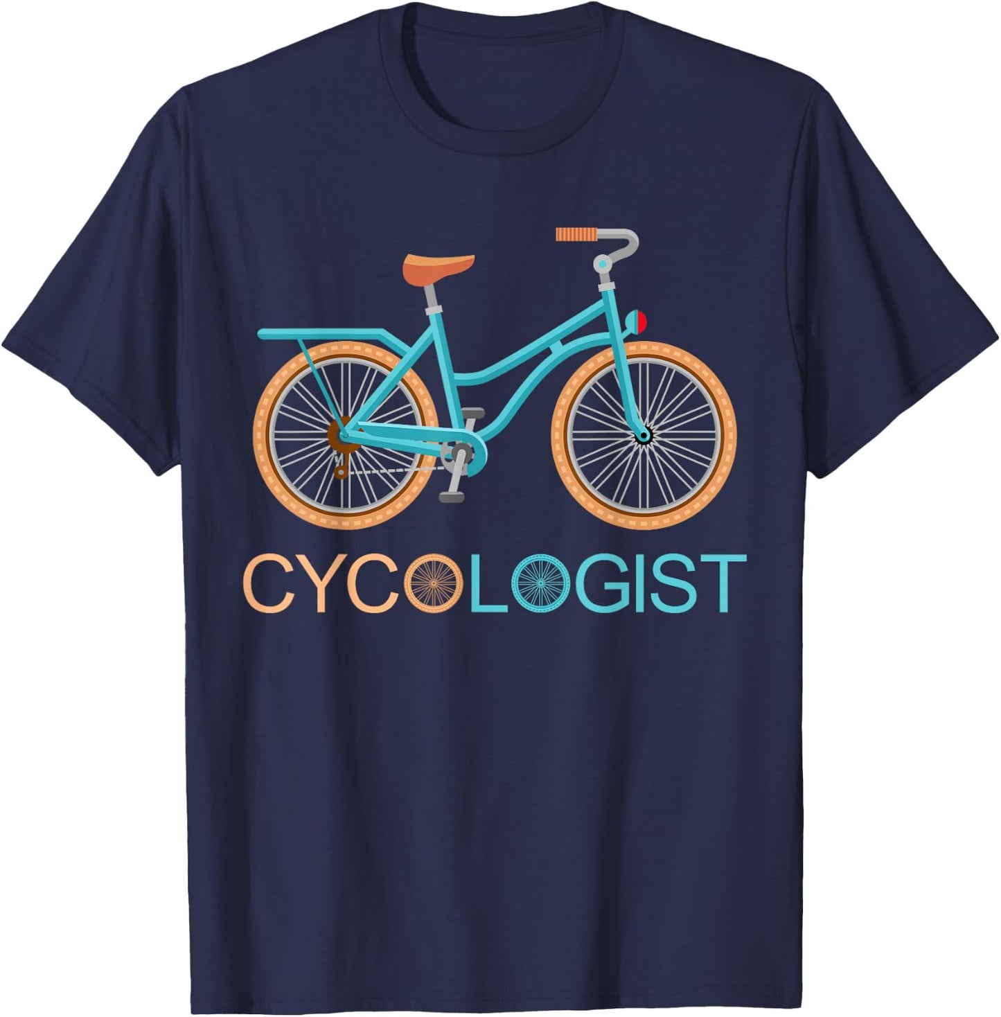 Cycologist Funny Biking Cyclist Cycling Gift T-Shirt - T-Shirt | Navy
