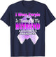 I Wear Purple In Memory Of My Husband Alzheimer's Awareness T-Shirt - T-Shirt | Navy