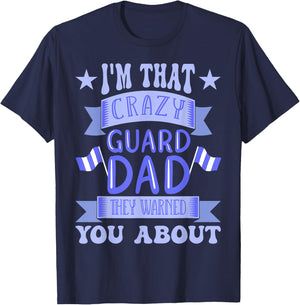 Crazy Color Guard Dad T-Shirt - T-Shirt | Navy