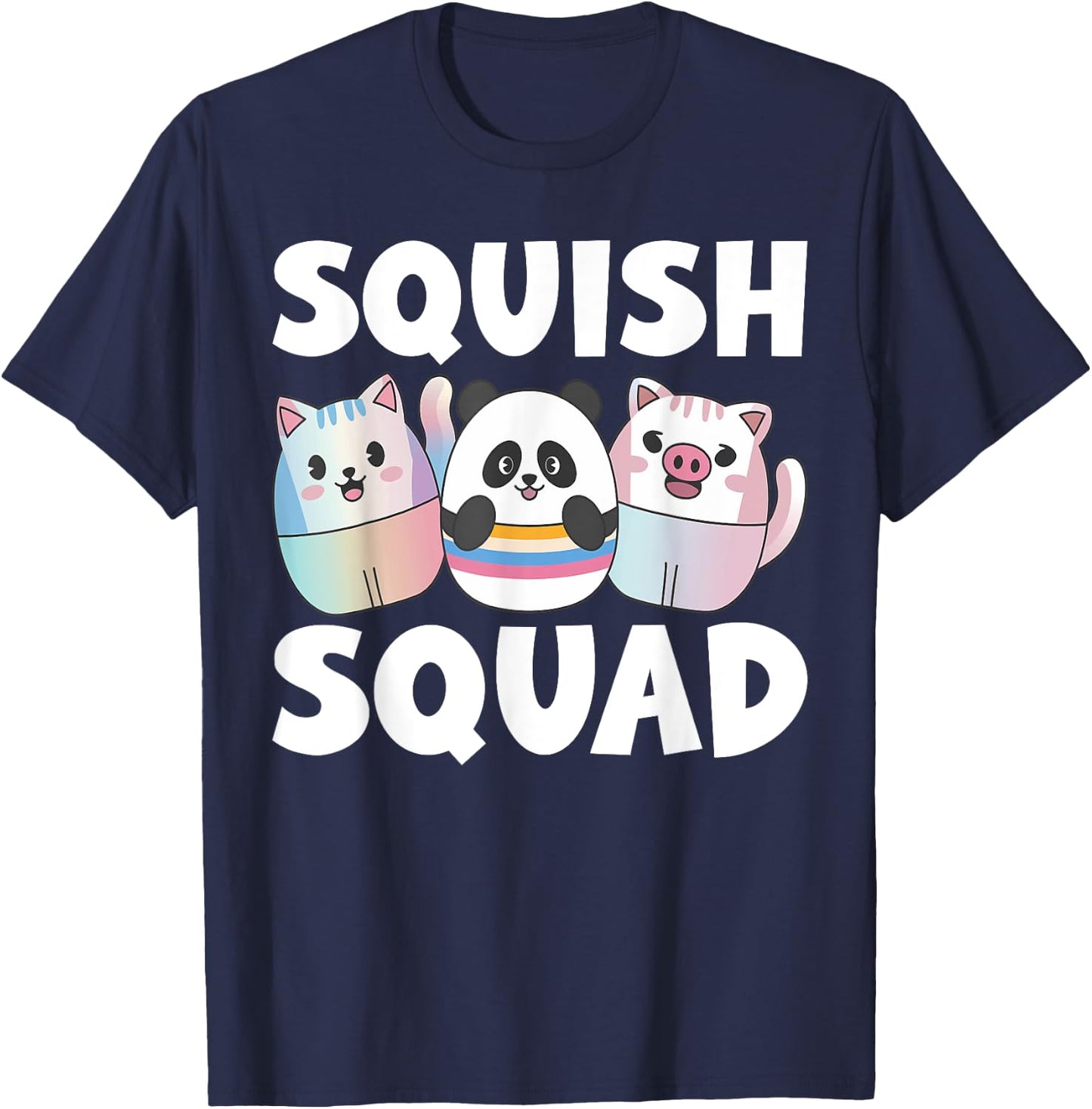 Squish Squad Birthday For Girls Kids Toddlers T-Shirt - T-Shirt | Navy