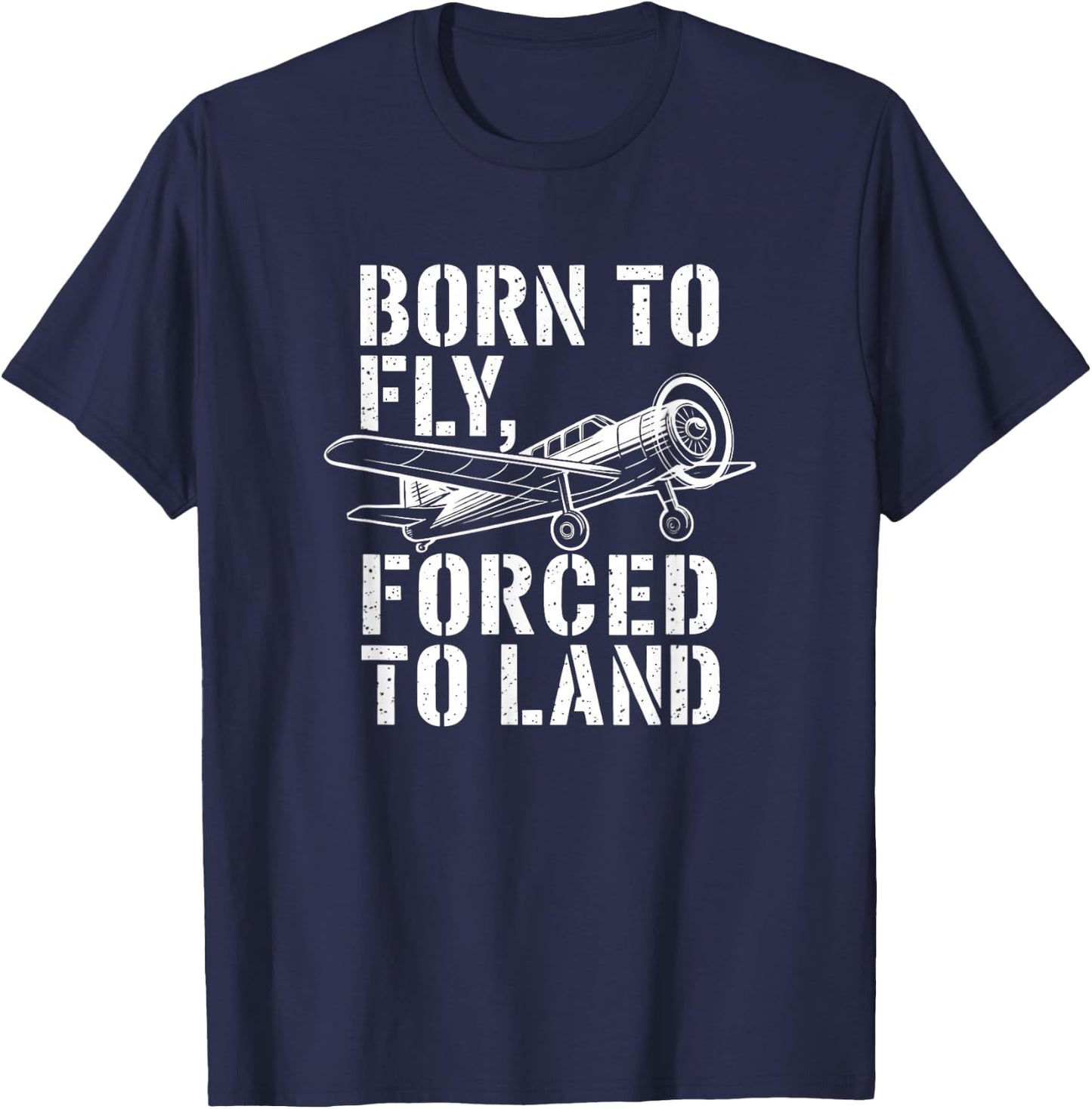 Funny Pilot Plane Design Art Men Women Aviation Airline T-Shirt - T-Shirt | Navy