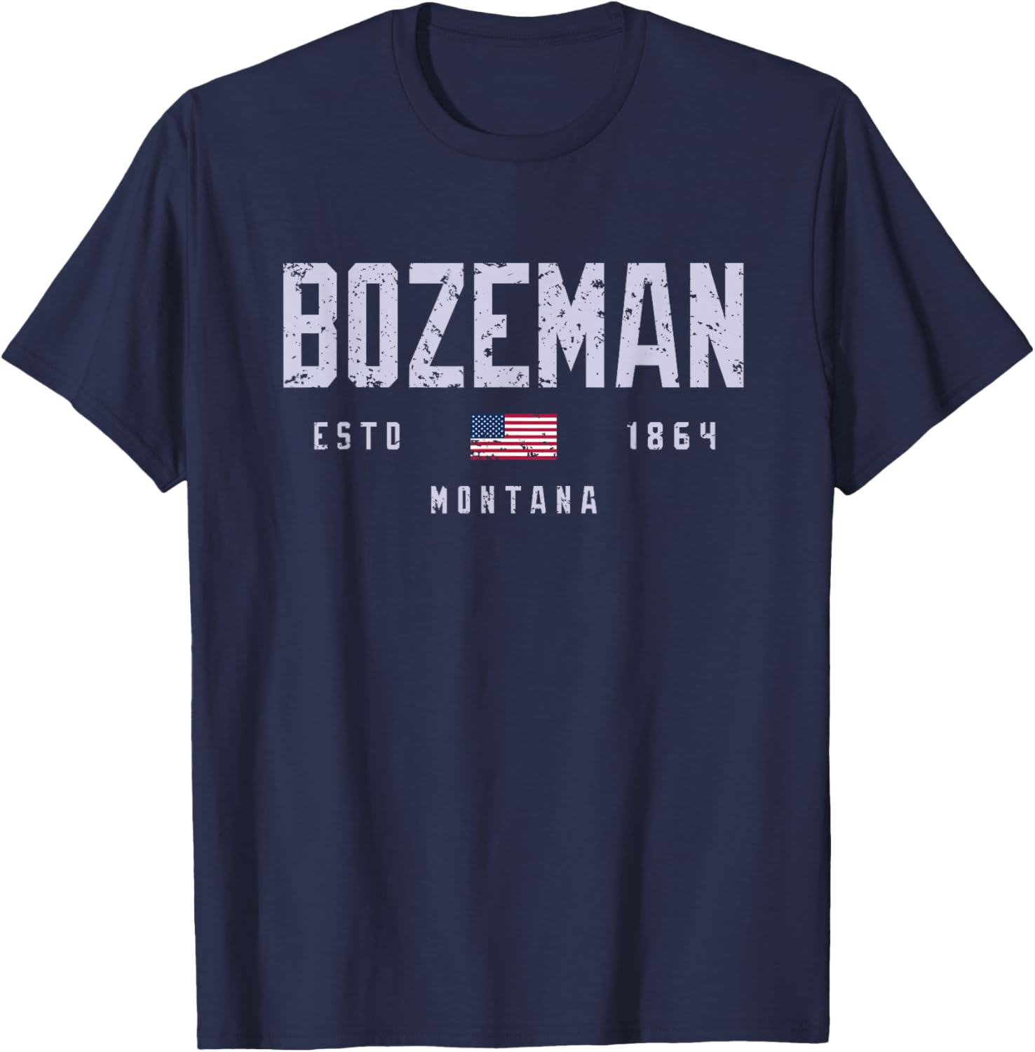 Bozeman Montana Field//Bozeman MT T-Shirt - T-Shirt | Navy