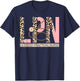 LPN Leopard Nurse LPN Nursing Licensed Practical Nurse T-Shirt - T-Shirt | Navy