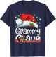 Grammy Claus Shirt Christmas Lights Pajama Family Matching T-Shirt - T-Shirt | Navy