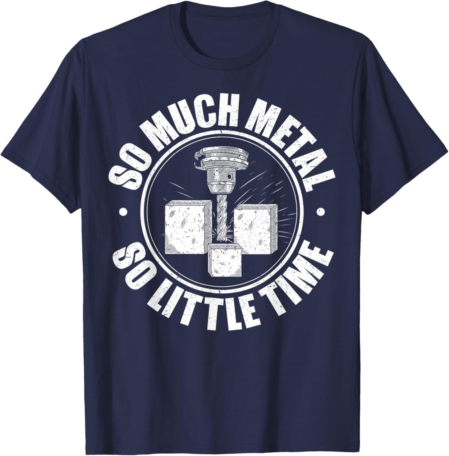 Cnc Machinist Cnc Operator Cnc Machine Gift Vintage T-Shirt - T-Shirt | Navy