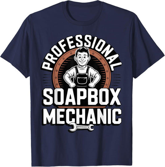 Funny Father Soapbox Derby Racing Dad T-Shirt - T-Shirt | Navy