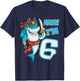 I'm 6 years Bday Shark pirate 6th Birthday boy pirate Party T-Shirt - T-Shirt | Navy