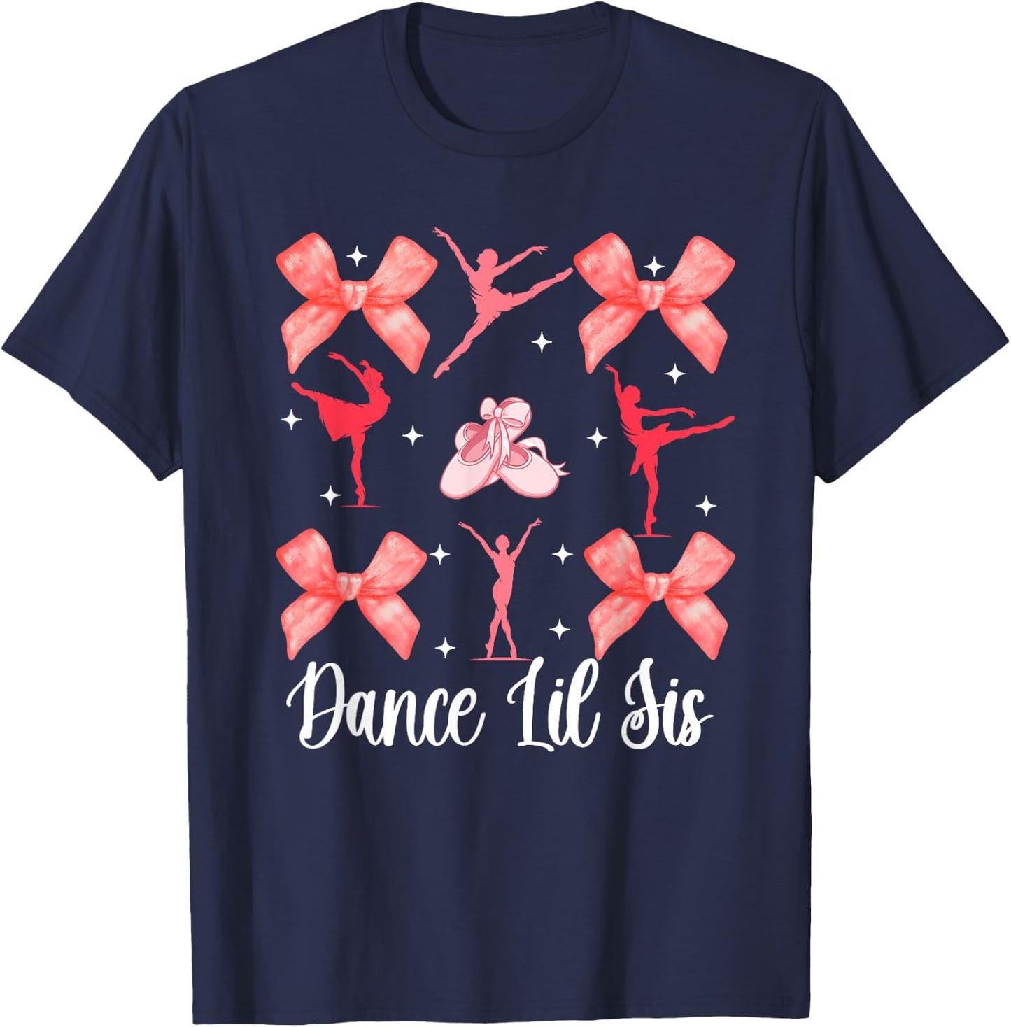 Dance Lil Sis Dance Little Sister Of A Dancer Little Sister T-Shirt - T-Shirt | Navy