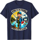 Funny Born To Go Fishing Forced To Go To School T-Shirt - T-Shirt | Navy