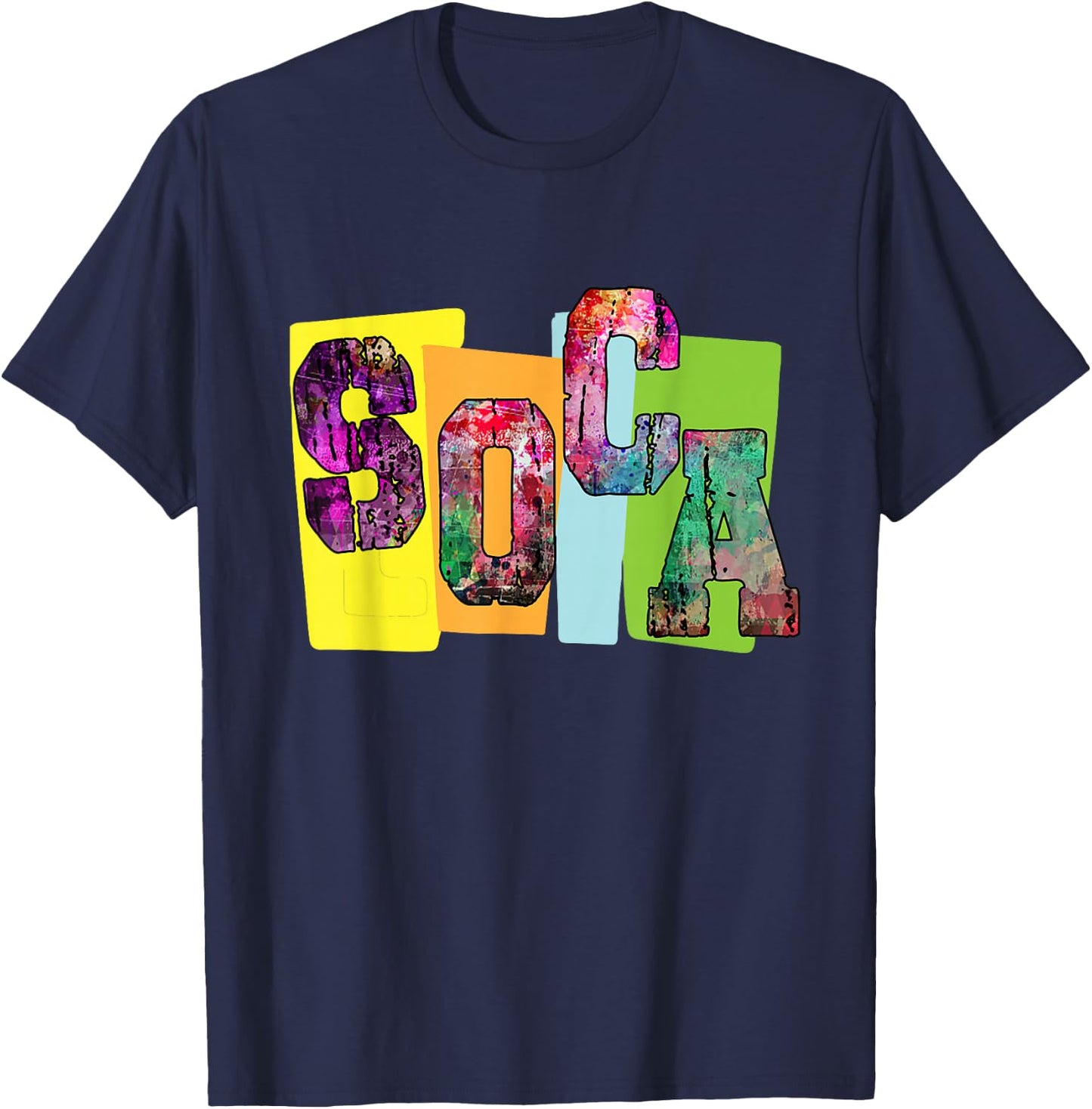 Jouvert Inspired Soca Apparel/ Carnival Top T-Shirt - T-Shirt | Navy