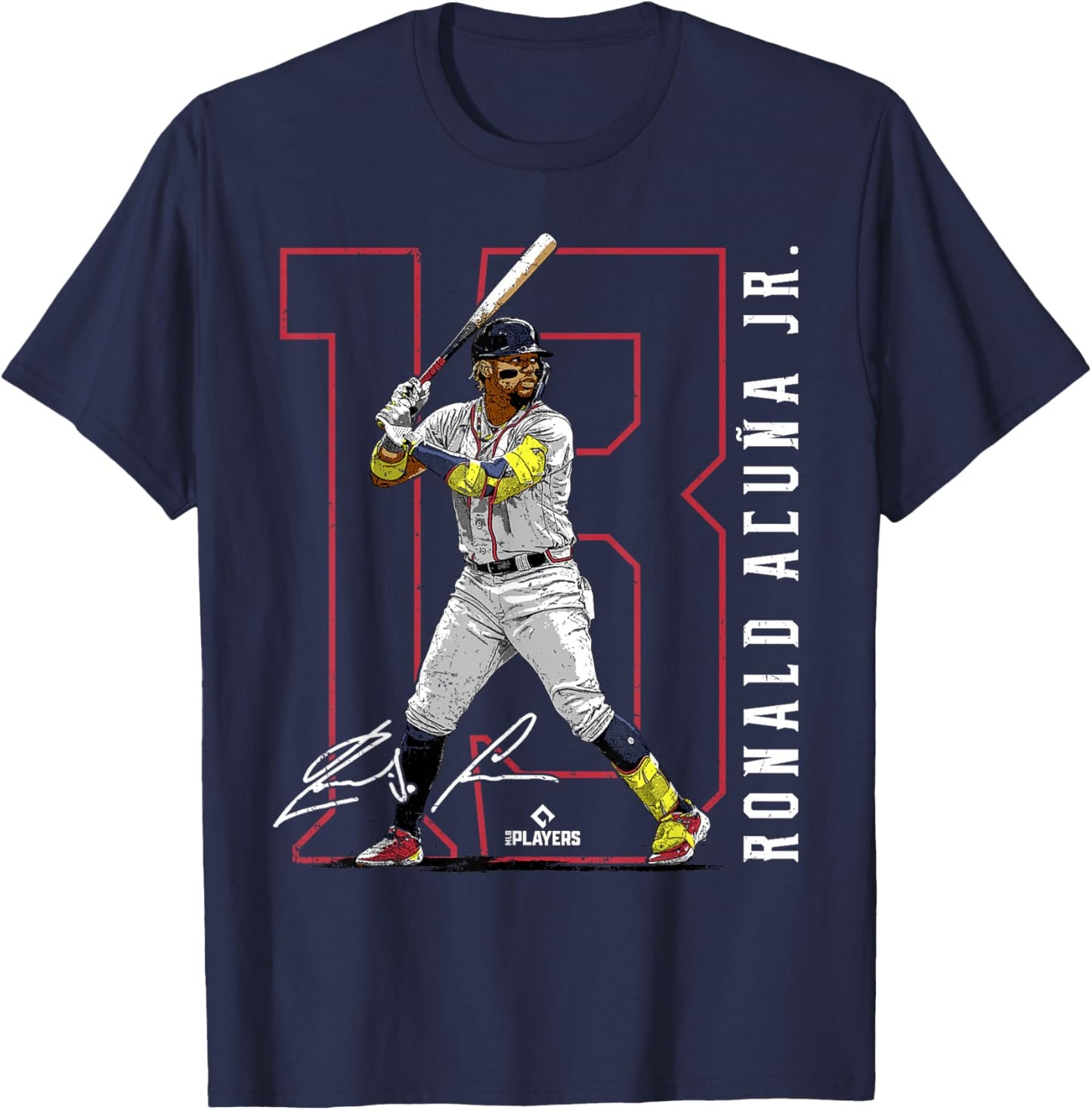 Ronald Acuna Jr. | Atlanta Baseball MLB Players | MLBRAC3003 T-Shirt - T-Shirt | Navy