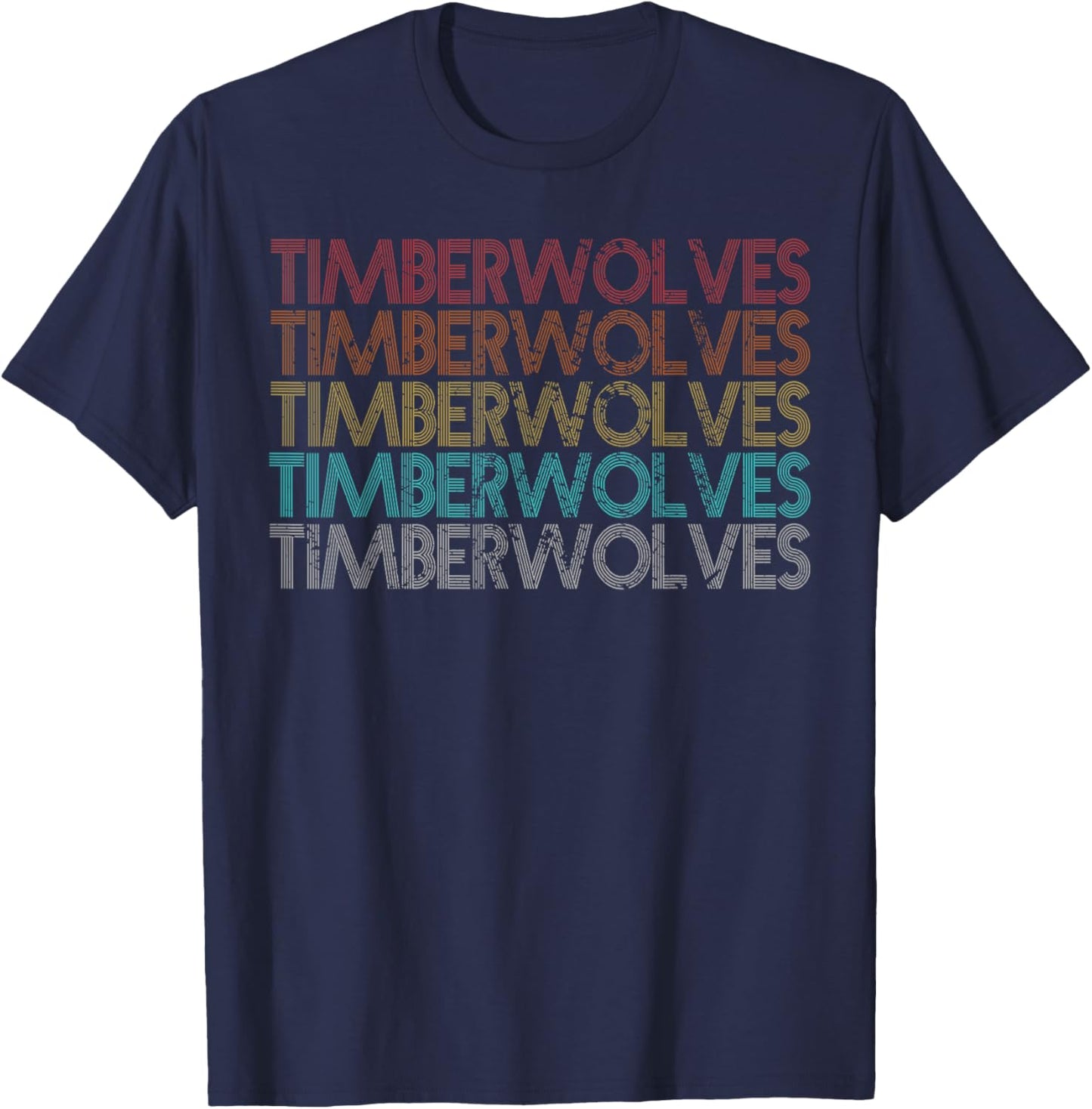 Retro Vintage Timberwolves T-Shirt - T-Shirt | Navy