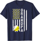 Grandpa American Flag Softball Baseball Grandpa T-Shirt - T-Shirt | Navy