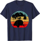 Camping Caravan Vintage Retro Sunset Camper T-Shirt - T-Shirt | Navy