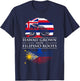 Hawaiian Filipino Shirt Hawaii Grown Filipino Roots heritage T-Shirt - T-Shirt | Navy