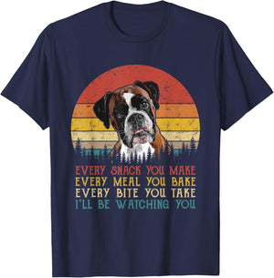 Every Snack You Make Dog Shirt Boxer Dog Dad Dog Mom Women Girls Kids T-Shirt - T-Shirt | Navy
