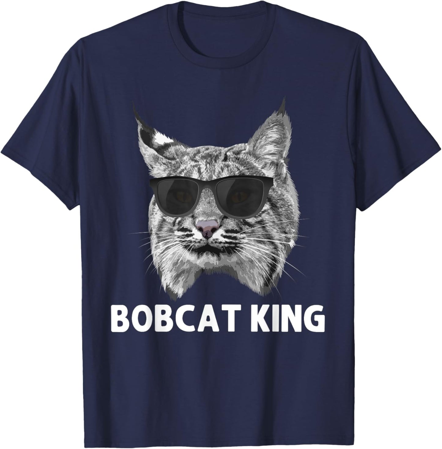 Cool Bobcat Art Dad Father Animal Bobcat Lover T-Shirt - T-Shirt | Navy