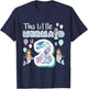 2 Year Old Mermaid Birthday Party Theme Girl 2nd Girls Gift T-Shirt - T-Shirt | Navy