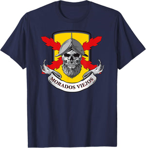 Tercios españoles. Tercio morados viejos. Skull. Borgoña. T-Shirt - T-Shirt | Navy