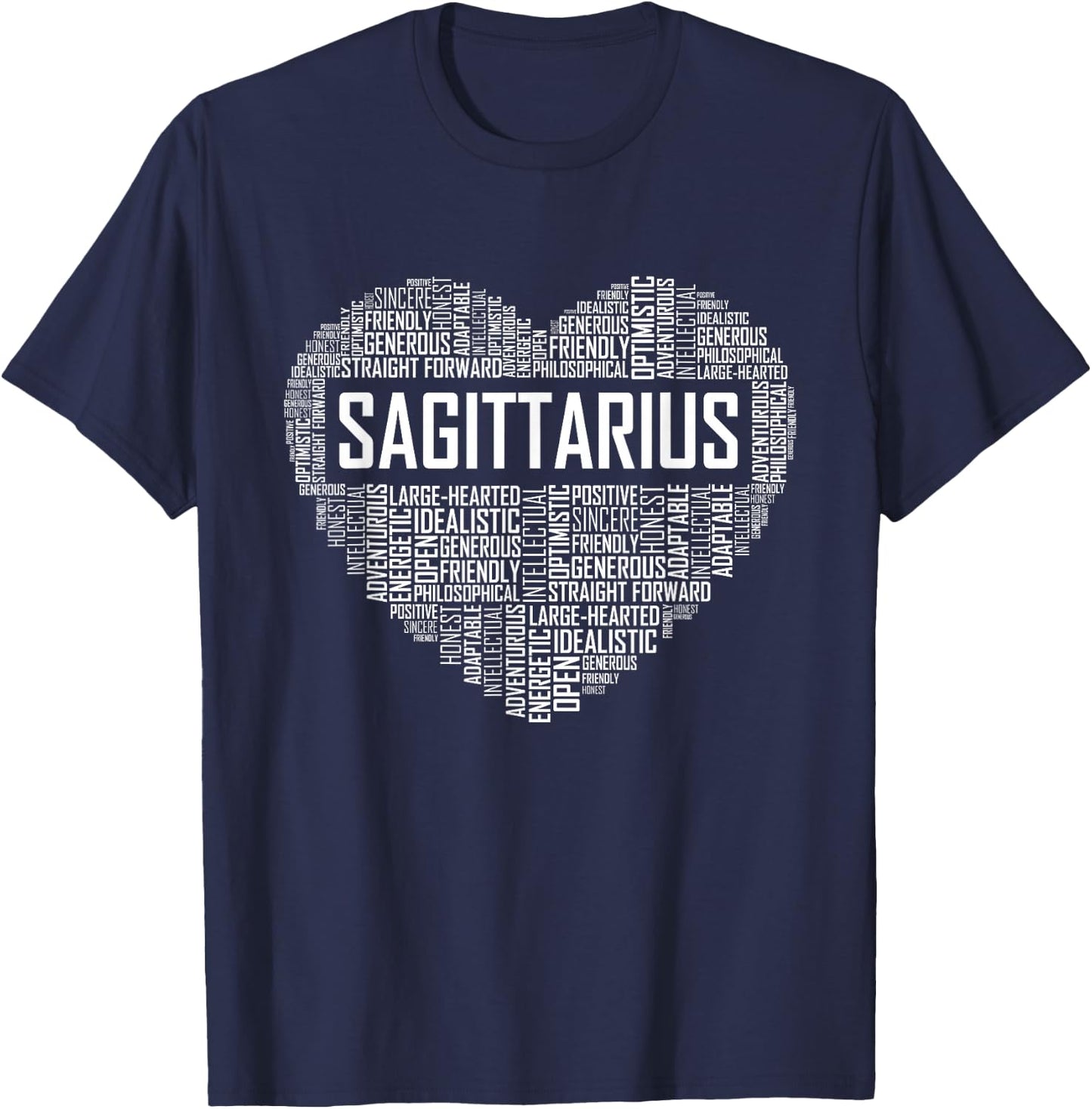 Sagittarius Zodiac Traits Horoscope Astrology Sign Gift T-Shirt - T-Shirt | Navy