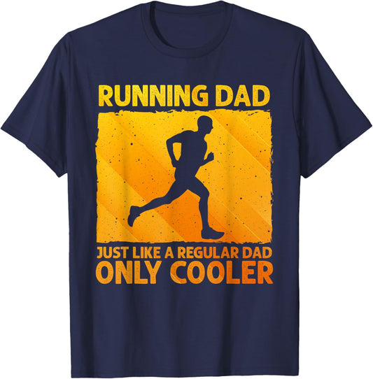 Funny Running Dad Marathon Runner Coach Marathoner T-Shirt - T-Shirt | Navy
