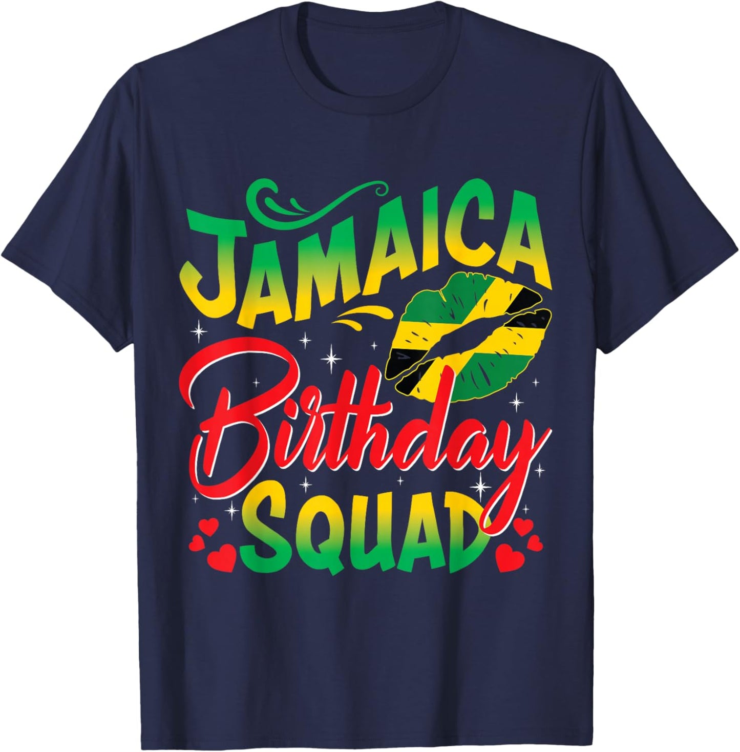 Jamaica Birthday Squad Girls Trip 2025 Women Vacation Party T-Shirt - T-Shirt | Navy