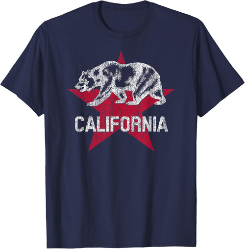 California Republic Flag Distressed Bear
