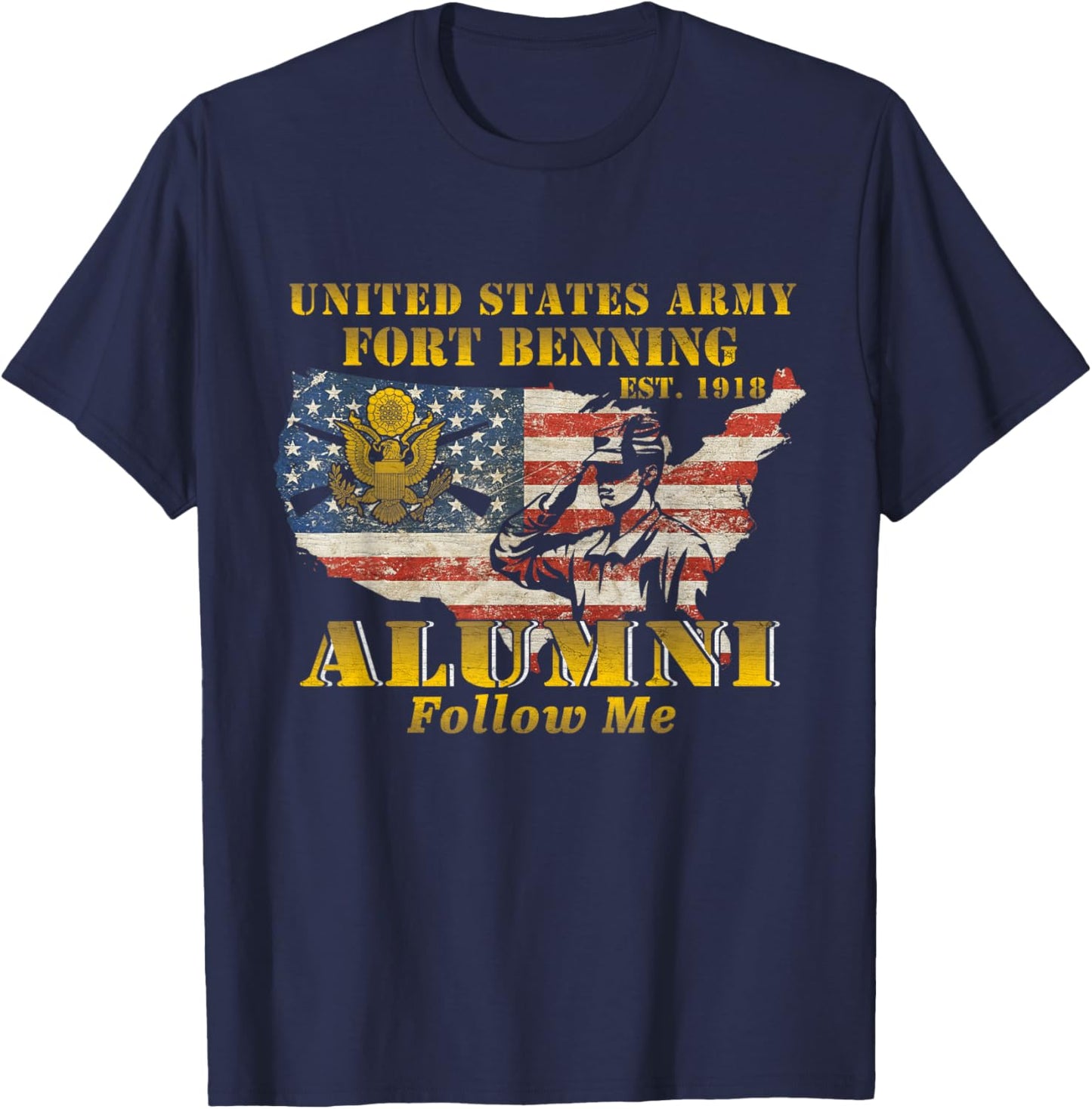 Ft Benning Us Army Base Fort Benning Georgia Ga Alumni T-Shirt - T-Shirt | Navy
