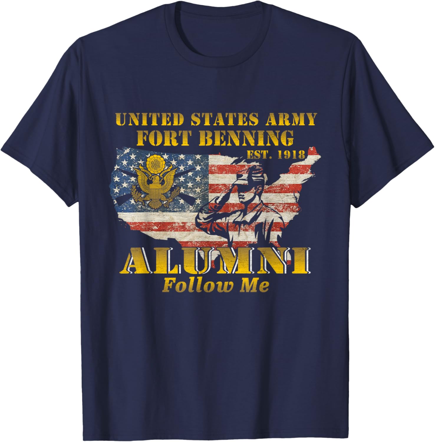 Ft Benning Us Army Base Fort Benning Georgia Ga Alumni T-Shirt - T-Shirt | Navy
