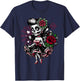 Kawaii Rockabilly Skelett Pin Up Horror Rebel T-Shirt - T-Shirt | Navy