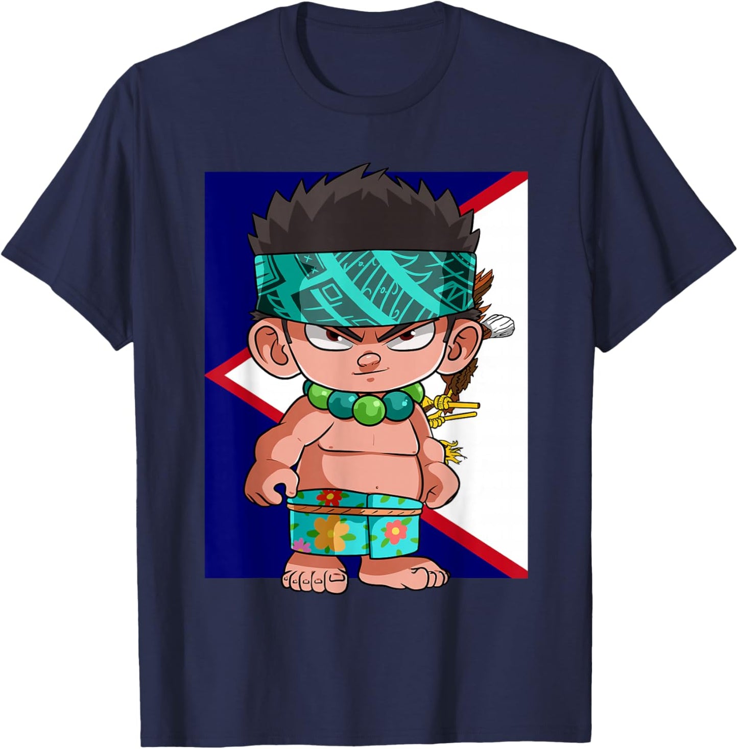 American Samoan Pride Polynesian Samoa Flag Kids AIGA T-Shirt - T-Shirt | Navy
