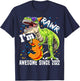 3rd Birthday T Rex Dinosaur Party Boys Rawr I'm 3 T-Shirt - T-Shirt | Navy
