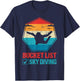 Bucket List Sky Diving Vintage Retro Skydiver T-Shirt - T-Shirt | Navy